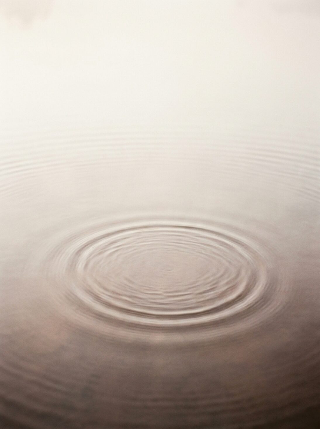 Ripples spreading across still water