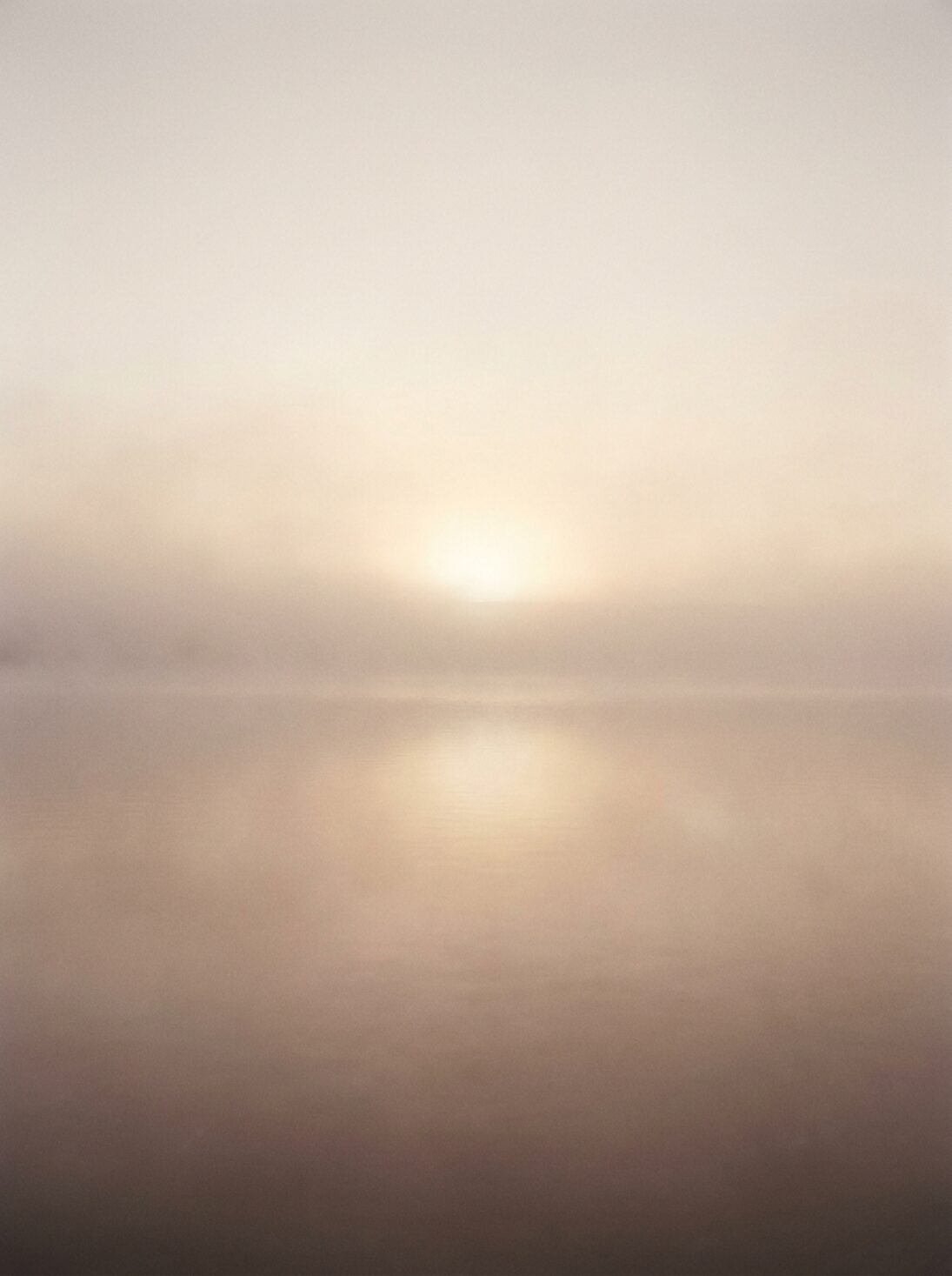 First light over still water